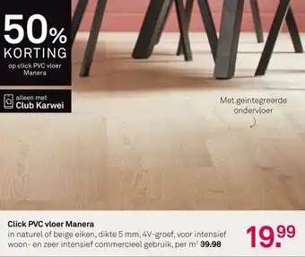 Karwei Click PVC vloer Manera aanbieding