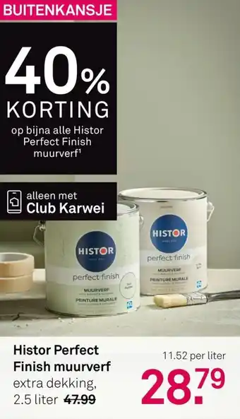 Karwei Histor Perfect Finish muurverf aanbieding