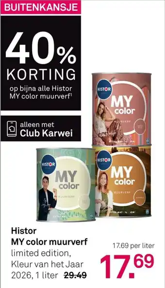 Karwei Histor MY Color Muurverf aanbieding