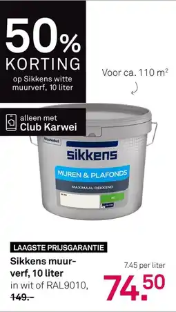 Karwei Sikkens Muurverf aanbieding