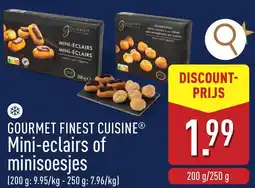 ALDI Gourmet finest cuisine mini-eclairs of minisoesjes aanbieding