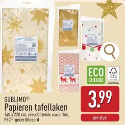 ALDI Sublimo Papieren tafellaken aanbieding