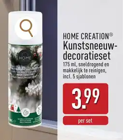 ALDI Home creation kunstsneeuw decoratieset aanbieding