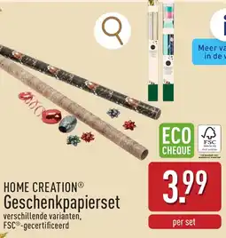 ALDI Home creation geschenkpapierset aanbieding