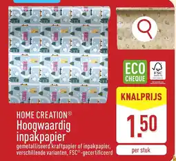 ALDI Home creation Hoogwaardig inpakpapier aanbieding