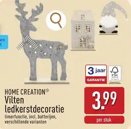ALDI Home creation vilten ledkerstdecoratie aanbieding