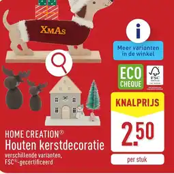 ALDI Home creation houten kerstdecoratie aanbieding