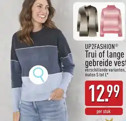 ALDI Up2fashion trui of lange gebreide vest aanbieding
