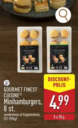 ALDI Gourmet finest cuisine minihamburgers aanbieding