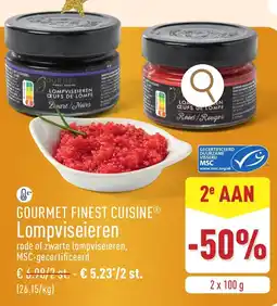 ALDI Gourmet finest cuisine lompviseieren aanbieding