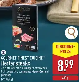 ALDI Gourmet finest cuisine hertensteaks aanbieding