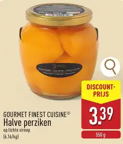 ALDI Gourmet finest cuisine halve perziken aanbieding