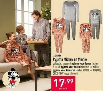 ALDI Pyjama mickey en minnie aanbieding