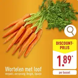ALDI Wortelen met loof aanbieding