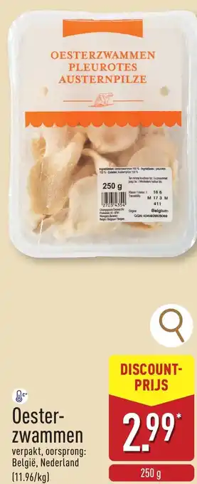 ALDI Oesterzwammen aanbieding