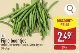 ALDI Fijne boontjes aanbieding