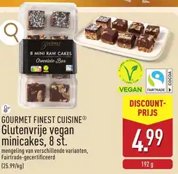 ALDI Gourmet finest cuisine glutenvrije vegan minicakes aanbieding