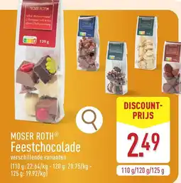 ALDI Moser roth feestchocolade aanbieding