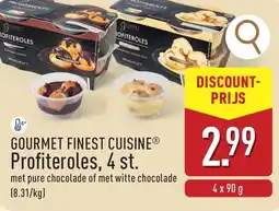ALDI Gourmet finest cuisine profiteroles aanbieding