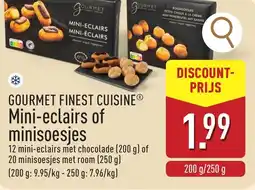ALDI Gourmet finest cuisine mini-eclairs of minisoesjes aanbieding