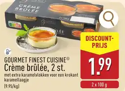 ALDI Gourmet finest cuisine crème brûlée aanbieding