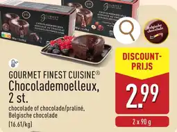 ALDI Gourmet finest cuisine chocolademoelleux, aanbieding