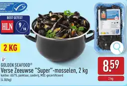 ALDI Golden seafood verse zeeuwse "super"-mosselen aanbieding