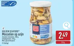 ALDI Golden seafood mosselen op azijn aanbieding