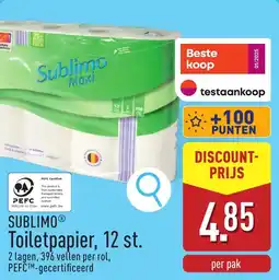 ALDI Sublimo Toiletpapier aanbieding