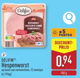 ALDI Délifin Hespenworst aanbieding