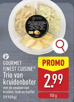 ALDI Gourmet finest cuisine trio van kruidenboter aanbieding