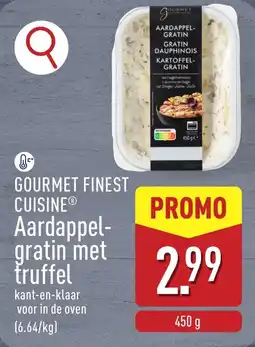ALDI Gourmet finest cuisine aardappelgratin met truffel aanbieding