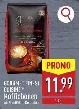 ALDI Gourmet finest cuisine koffiebonen aanbieding