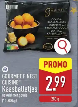 ALDI Gourmet finest cuisine kaasballetjes aanbieding