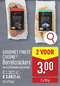 ALDI Gourmet finest cuisine borrelcrackers aanbieding