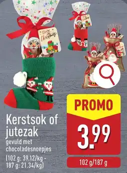 ALDI Kerstsok of jutezak aanbieding