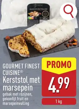 ALDI Gourmet finest cuisine kerststol met marsepein aanbieding