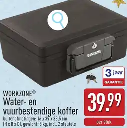 ALDI Workzone water- en vuurbestendige koffer aanbieding