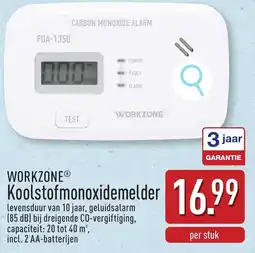 ALDI Workzone koolstofmonoxidemelder aanbieding