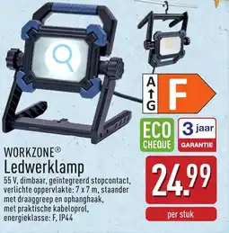 ALDI Workzone ledwerklamp aanbieding