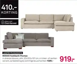 Karwei Woood Hoekbank Thomas aanbieding