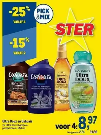 Makro Ultra doux shampoo - pompelmoes aanbieding