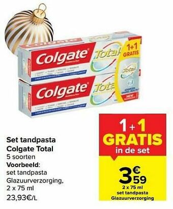 Carrefour Set tandpasta glazuurverzorging aanbieding