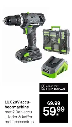 Karwei LUX 20V Accu boormachine aanbieding