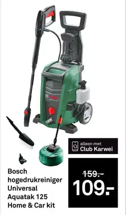 Karwei Bosch hogedrukreiniger Universal Home & Car kit aanbieding
