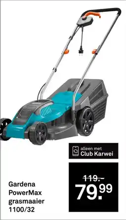 Karwei Gardena PowerMax grasmaaier 1100/32 aanbieding