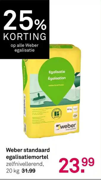Karwei Weber standaard egalisatiemortel aanbieding