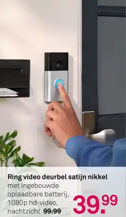 Karwei Ring video deurbel satijn nikkel aanbieding