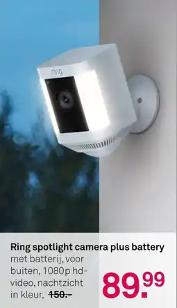Karwei Ring spotlight camera plus battery aanbieding