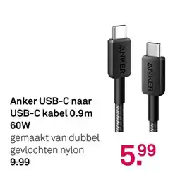 Karwei Anker USB-C naar USB-C kabel 0.9 m aanbieding
